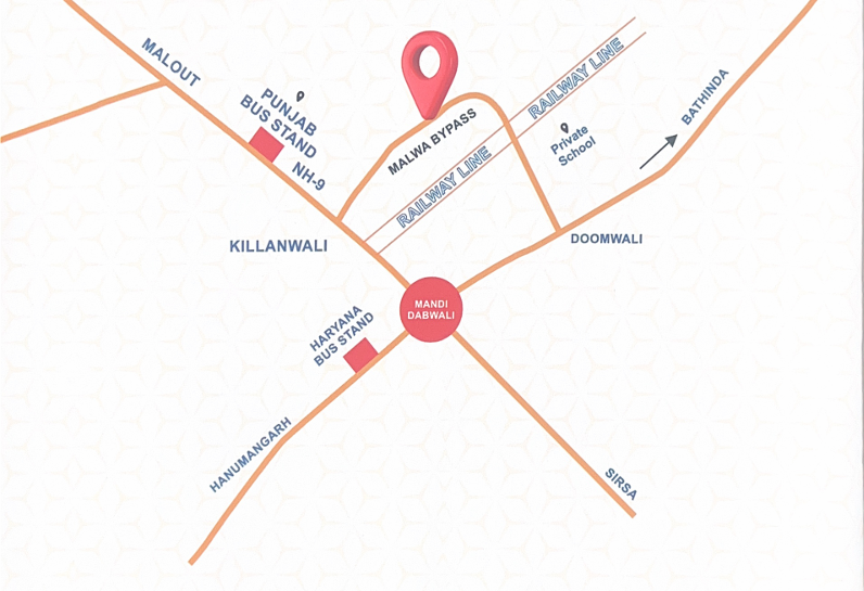 Manglam Homes Location Map